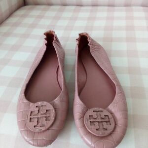Tory Burch leather flats.